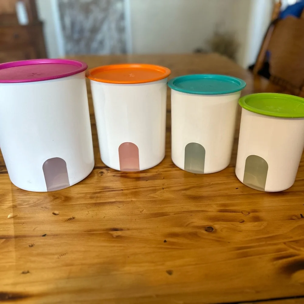 Tupperware OneTouch Reminder Canister Set - Picture 1 of 12